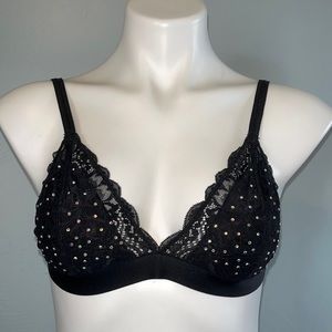 PINK lace triangle bralette